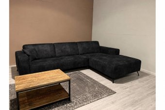 Lent 2 Zits + Longchair in zwart – kleurimpressie