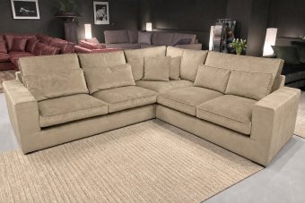 Leusden 2 + Hoek + 2 Zits in beige – kleurimpressie