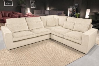 Leusden 2 + Hoek + 2 Zits in creme – kleurimpressie