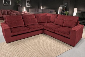 Leusden 2 + Hoek + 2 Zits in rood – kleurimpressie