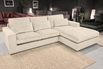 Leusden 2 Zits + Longchair in creme – kleurimpressie
