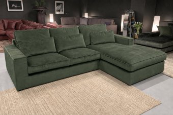 Leusden 2 Zits + Longchair in groen – kleurimpressie