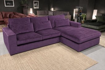 Leusden 2 Zits + Longchair in paars – kleurimpressie