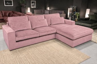 Leusden 2 Zits + Longchair in roze – kleurimpressie