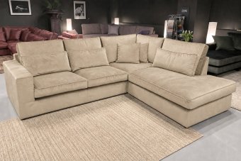 Leusden 3 Zits + Ottomaan Groot Express in beige – kleurimpressie