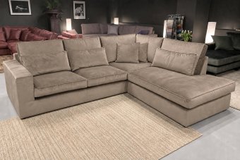 Leusden 3 Zits + Ottomaan Groot Express in taupe – kleurimpressie