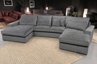 Leusden Longchair + 2 + Longchair in grijs – kleurimpressie