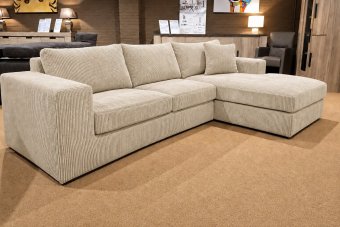 Loenen 2 zits + Longchair in beige – kleurimpressie