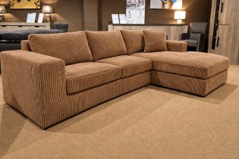 Loenen 2 zits + Longchair in cognac – kleurimpressie