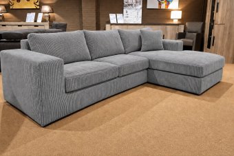 Loenen 2 zits + Longchair in grijs – kleurimpressie