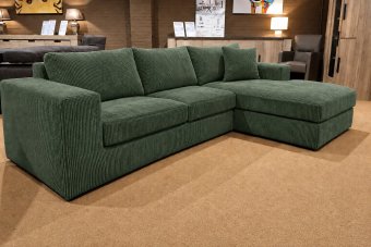 Loenen 2 zits + Longchair in groen – kleurimpressie