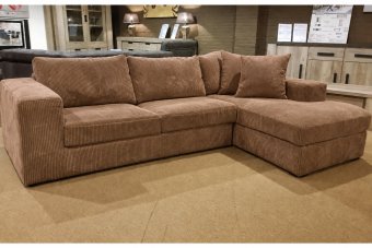 Loenen Longchair in bruin – kleurimpressie