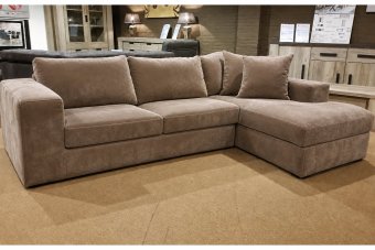 Loenen Longchair in velvetstof – materiaalimpressie