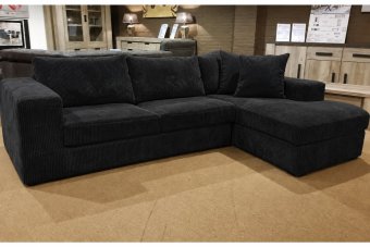 Loenen Longchair in zwart – kleurimpressie
