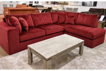 Loenen Ottomaan in rood – kleurimpressie