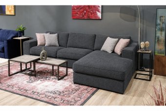 Loungebank Berlicum in antraciet – kleurimpressie