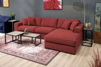 Loungebank Berlicum in rood – kleurimpressie