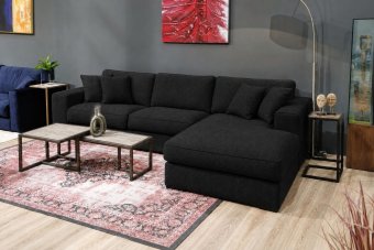 Loungebank Berlicum in zwart – kleurimpressie