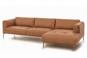 Loungebank Bern in cognac – kleurimpressie
