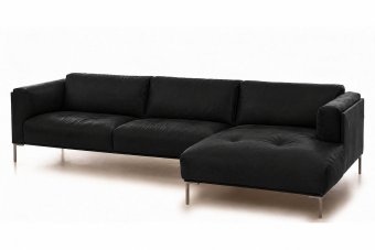Loungebank Bern in zwart – kleurimpressie