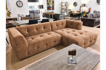 Loungebank Castricum in cognac – kleurimpressie