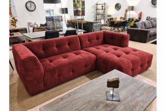 Loungebank Castricum in rood – kleurimpressie