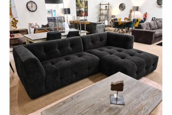 Loungebank Castricum in zwart – kleurimpressie