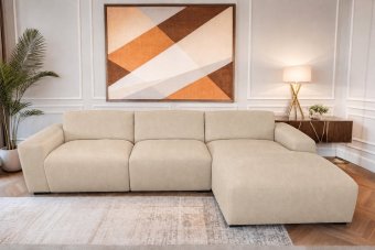 Loungebank Delft in beige – kleurimpressie