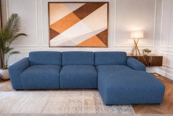Loungebank Delft in blauw – kleurimpressie