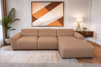 Loungebank Delft in bruin – kleurimpressie