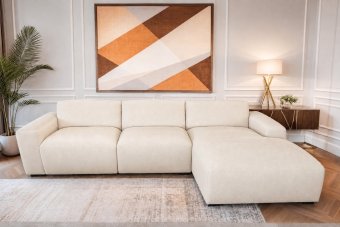 Loungebank Delft in creme – kleurimpressie