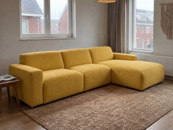 Loungebank Delft in geel – kleurimpressie