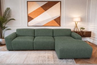 Loungebank Delft in groen – kleurimpressie