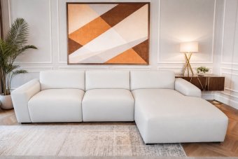 Loungebank Delft in kunstleer – materiaalimpressie