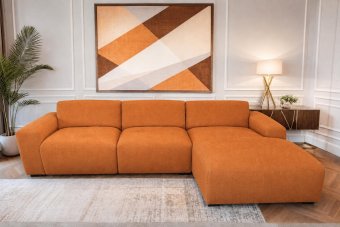 Loungebank Delft in oranje – kleurimpressie