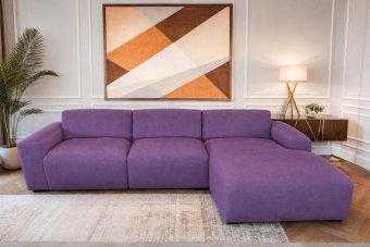 Loungebank Delft in paars – kleurimpressie