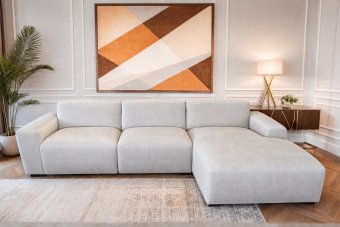 Loungebank Delft in velvetstof – materiaalimpressie