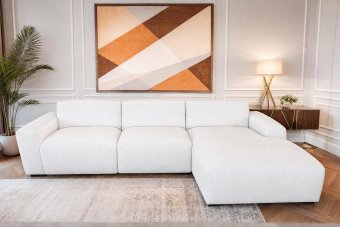 Loungebank Delft in wit – kleurimpressie