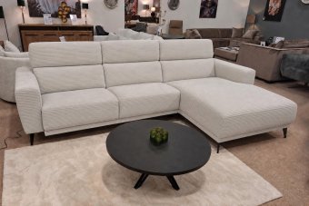 Loungebank Enschede in ribstof – materiaalimpressie
