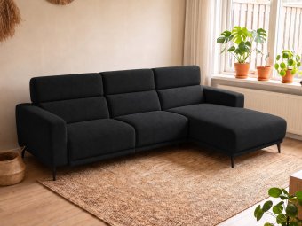Loungebank Enschede in zwart – kleurimpressie