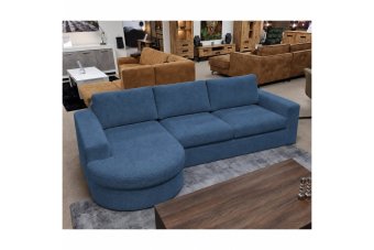 Loungebank Rond Aalsmeer in blauw – kleurimpressie