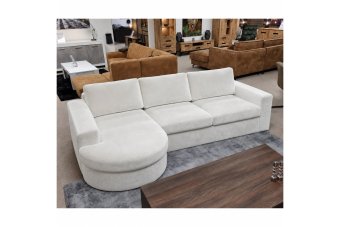Loungebank Rond Aalsmeer in velvetstof – materiaalimpressie