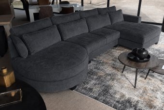Loungebank Rond Amstelveen in antraciet – kleurimpressie