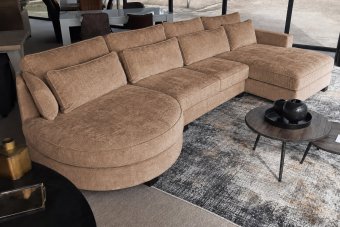 Loungebank Rond Amstelveen in bruin – kleurimpressie