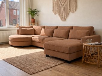 Loungebank Rond Amstelveen in cognac – kleurimpressie