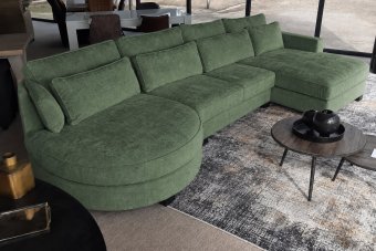 Loungebank Rond Amstelveen in groen – kleurimpressie