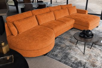 Loungebank Rond Amstelveen in oranje – kleurimpressie