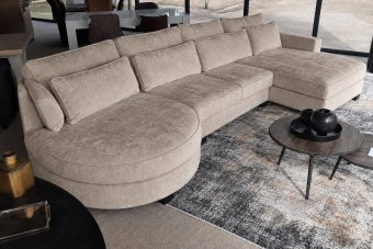 Loungebank Rond Amstelveen in taupe – kleurimpressie