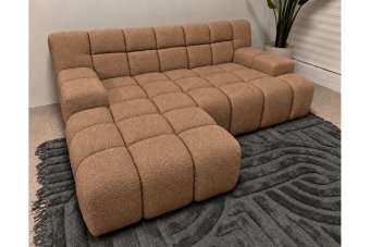 Loungebank Tiel in bruin – kleurimpressie