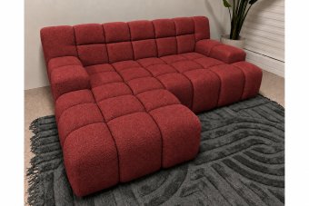Loungebank Tiel in rood – kleurimpressie